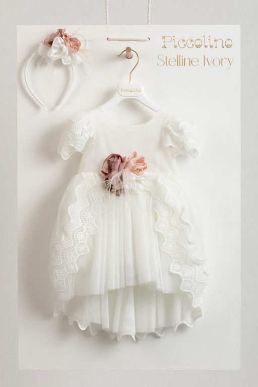 Christening dress Piccolino Steline Ivory