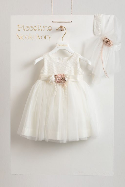 Piccolino Nicole Ivory baptism dress