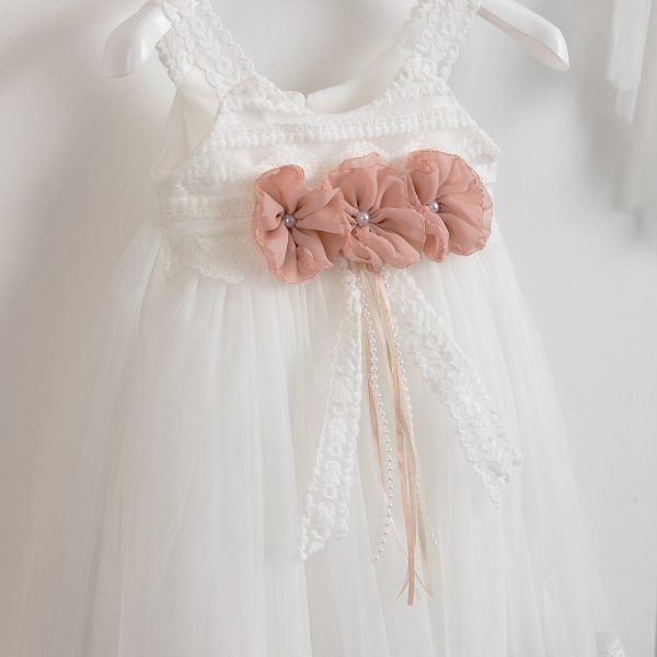 Christening dress Piccolino Wilma Ivory-puce