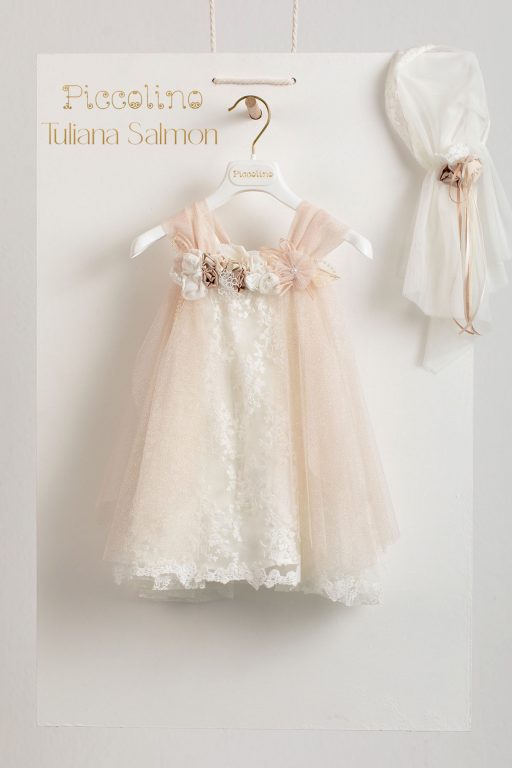 Christening dress Piccollino Tuliana Salmon
