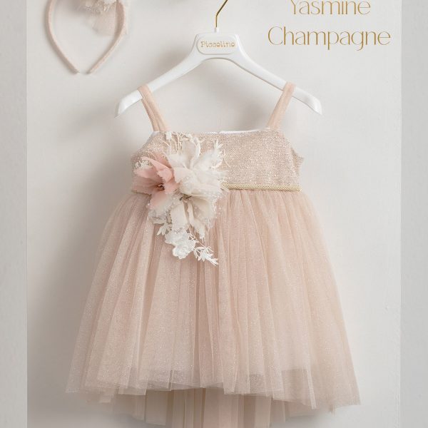 Piccolino Yasmine Champagne baptism dress