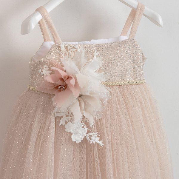 Piccolino Yasmine Champagne baptism dress