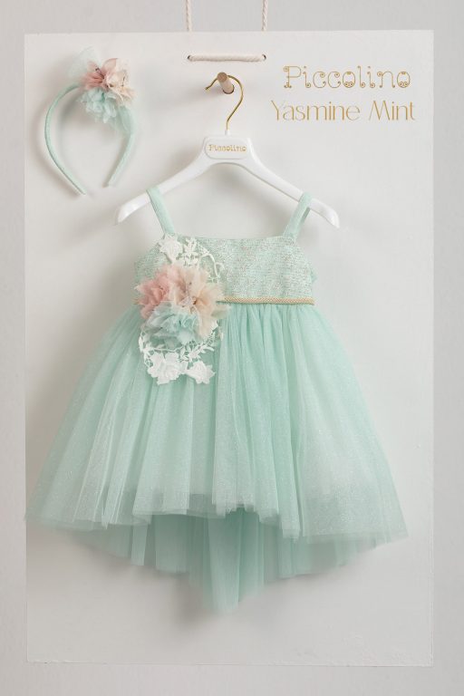 Piccolino Yasmine Mint Baptism Dress