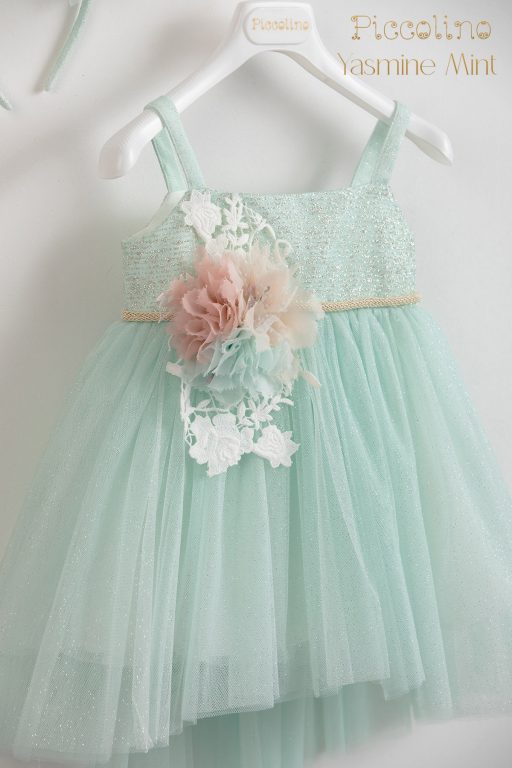Piccolino Yasmine Mint Baptism Dress