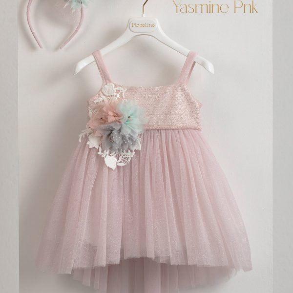 Piccolino Yasmine Pink christening dress