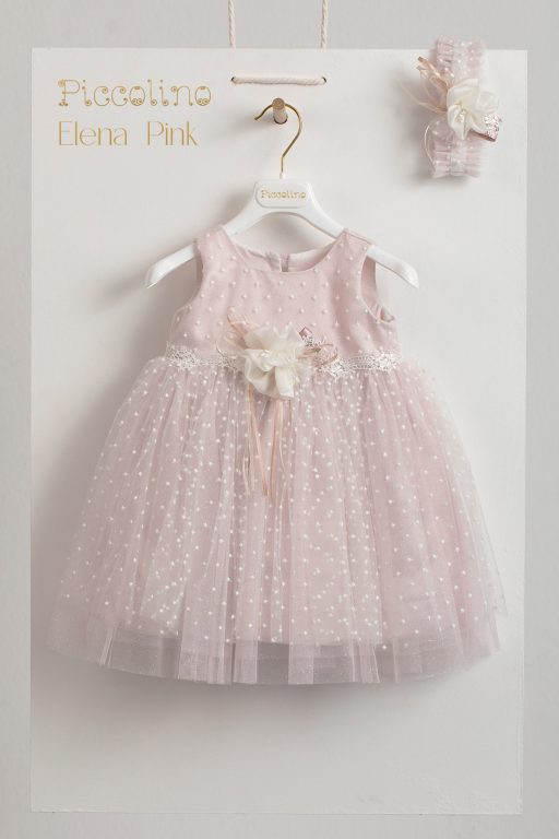 Christening dress Piccolino Elena Pink