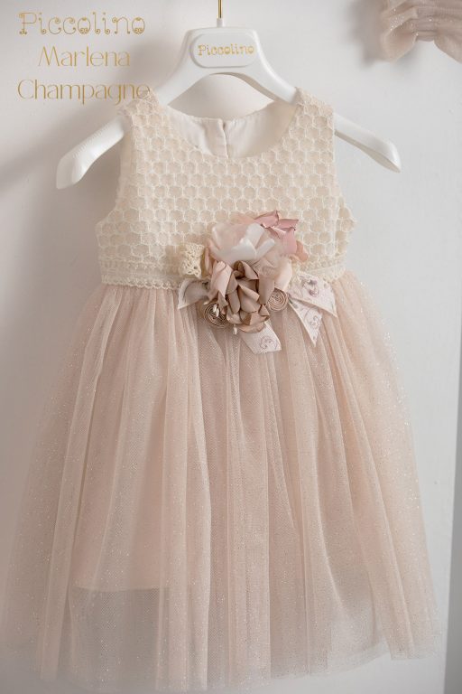 Piccolino Marlena Champagne baptism dress