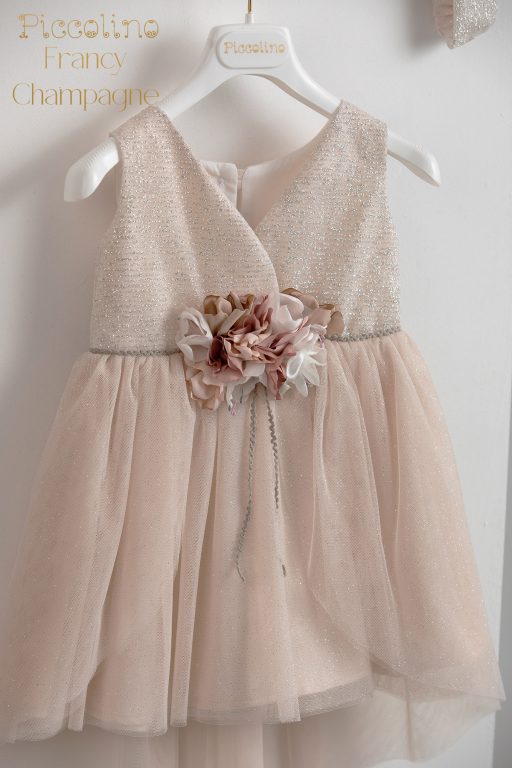 Piccolino Francy champagne christening dress