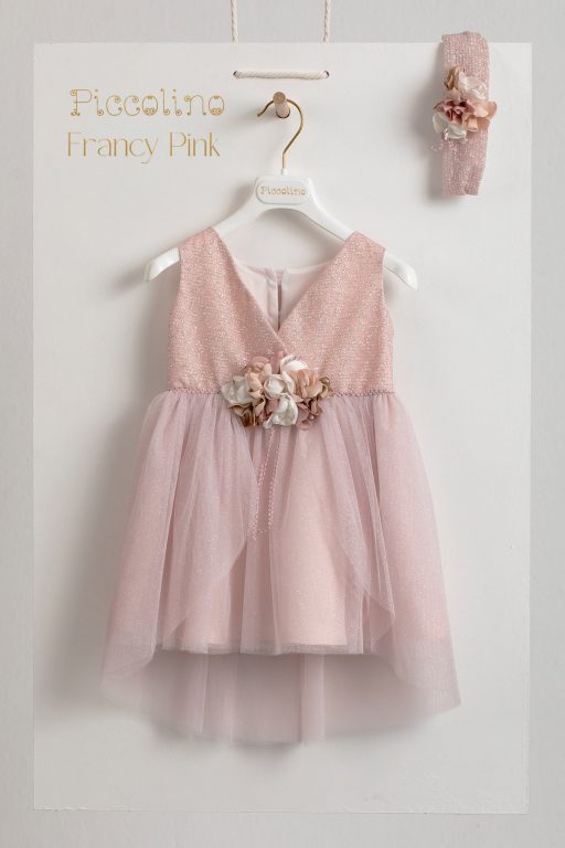 Christening dress Piccolino Francy pink