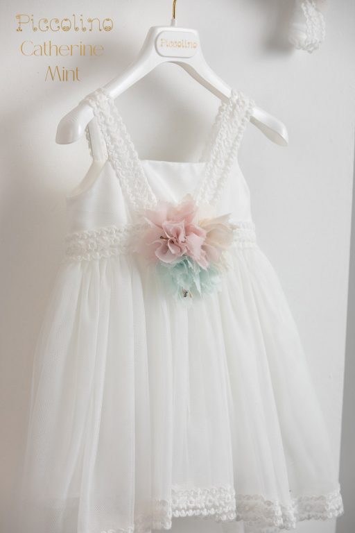 Baptismal dress Piccolino Catherine ivory -mint