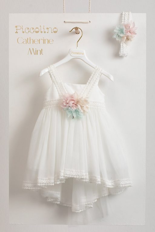 Baptismal dress Piccolino Catherine ivory -mint