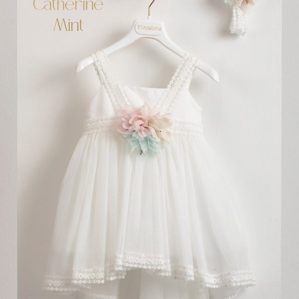 Baptismal dress Piccolino Catherine ivory -mint