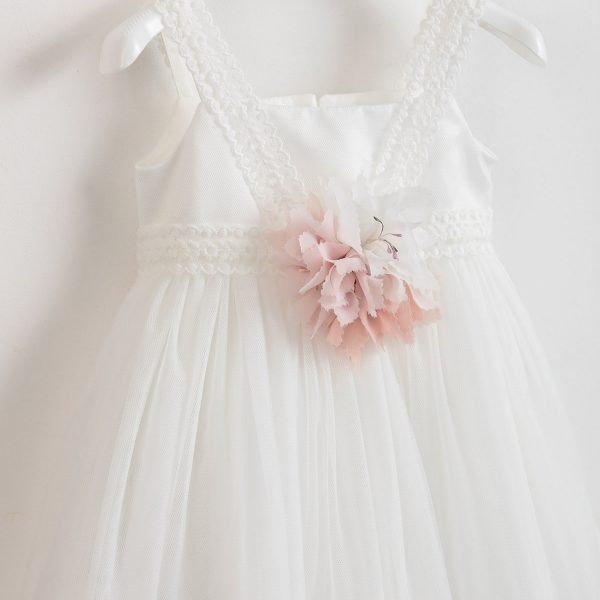 Baptismal dress Piccolino Catherine ivory -puce