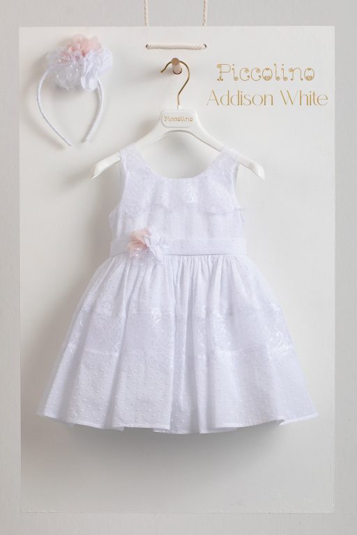 Baptismal dress Piccolino Addison White