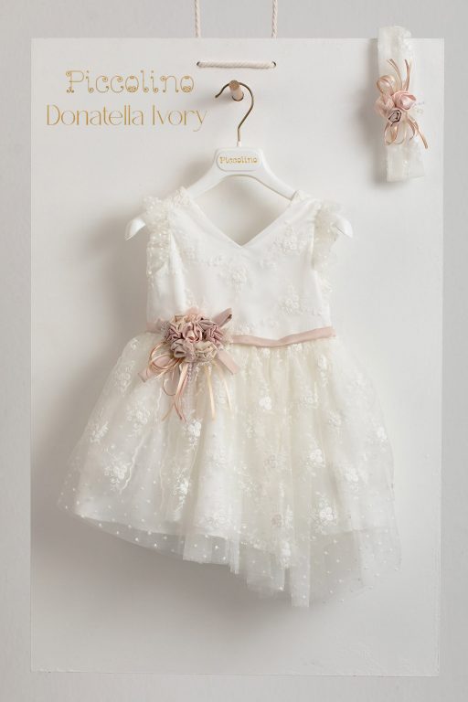 Baptismal dress Piccolino Donatella Ivory