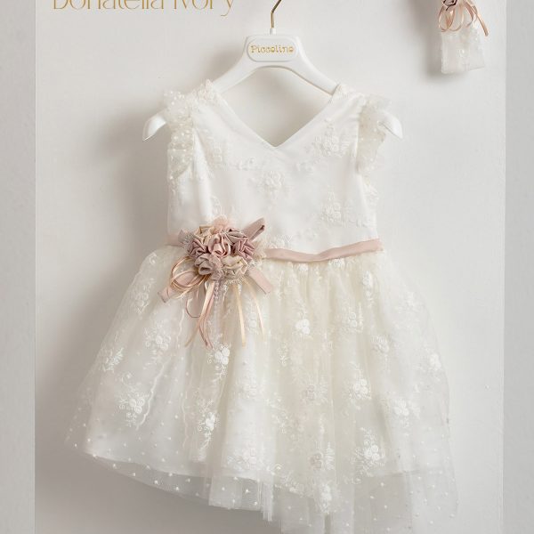 Baptismal dress Piccolino Donatella Ivory