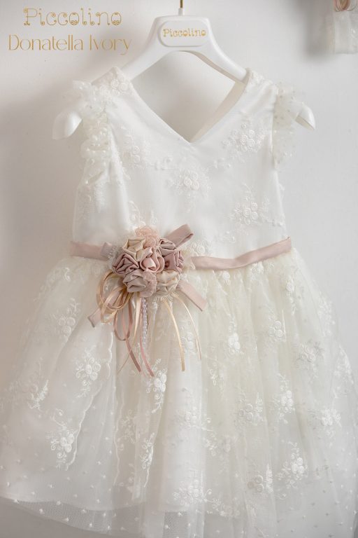 Baptismal dress Piccolino Donatella Ivory