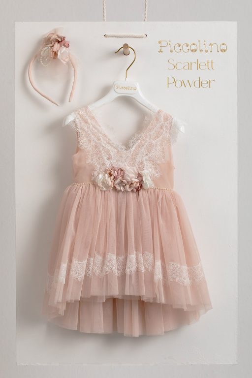 Baptismal dress Piccolino Scarlett Powder.