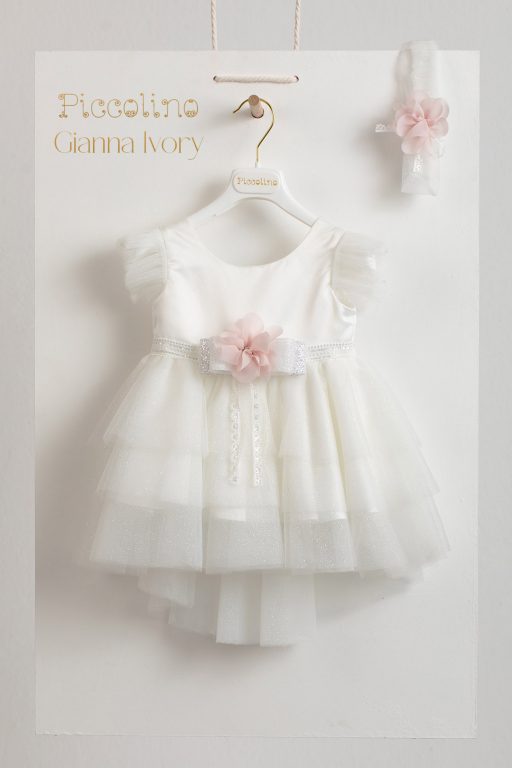 Baptismal dress Piccolino Gianna christening dress ivory