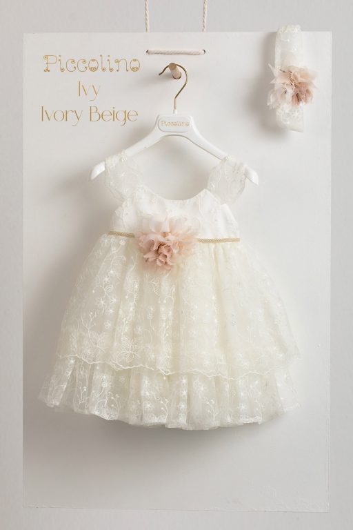 Βαπτιστικό φόρεμα Piccolino Ivy Ivory-Beige