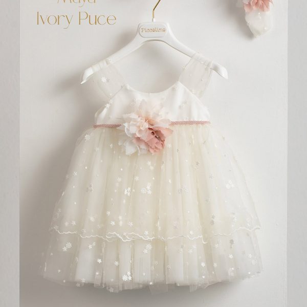 Baptismal dress Piccolino Maya Ivory-Puce