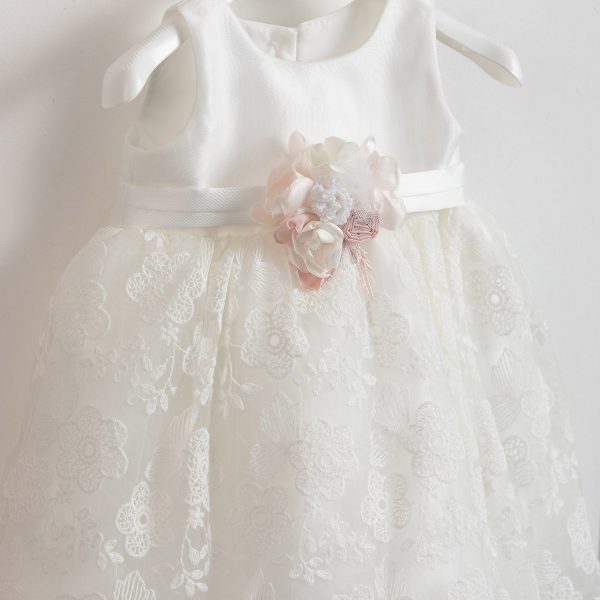 Baptismal dress Piccolino Dora ivory-puce