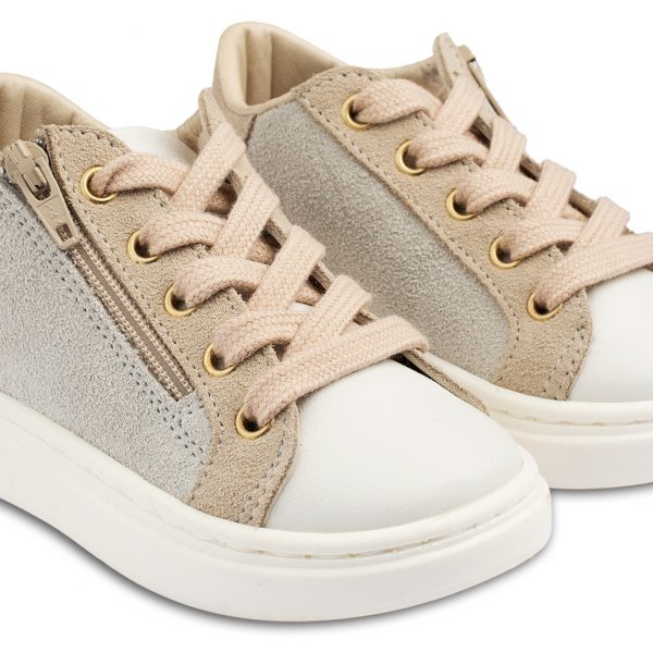 Two-tone Tie Sneaker EXC5253 White Beige