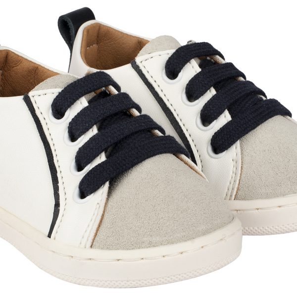 Leather Two-tone Lace Sneaker PRI2082 White Blue