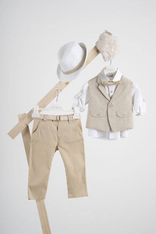 Βαπτιστικό κοστούμι Piccolino Massimo σε χρώμα Beige