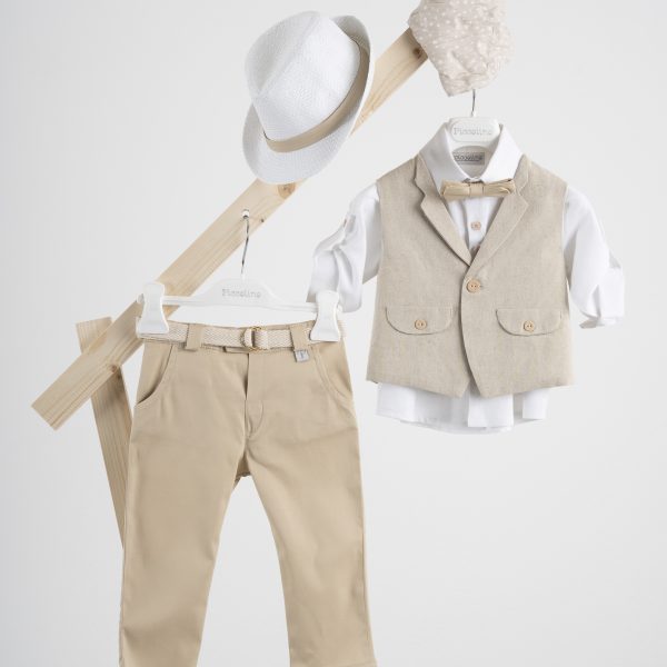 Βαπτιστικό κοστούμι Piccolino Massimo σε χρώμα Beige