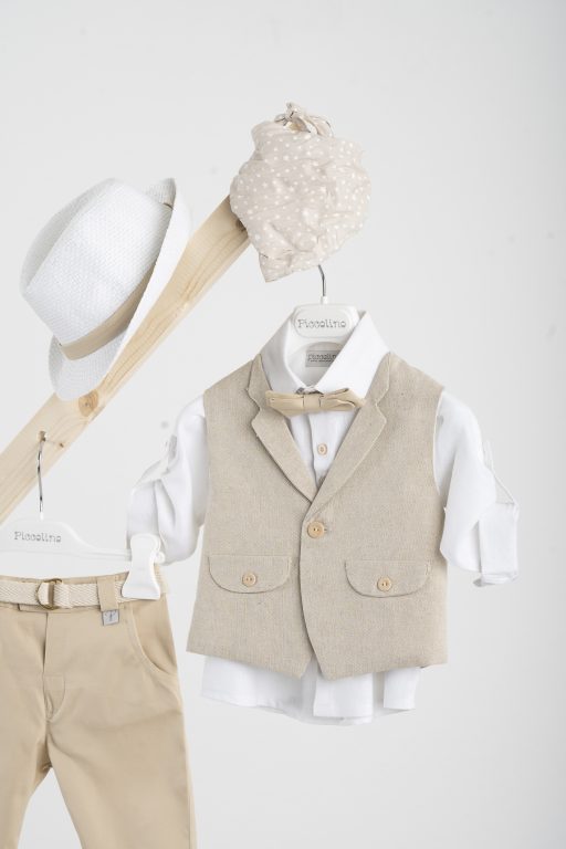 Βαπτιστικό κοστούμι Piccolino Massimo σε χρώμα Beige