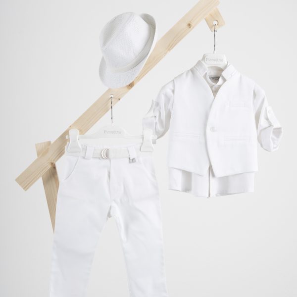 Βαπτιστικό κοστούμι Piccolino Luciano σε χρώμα White
