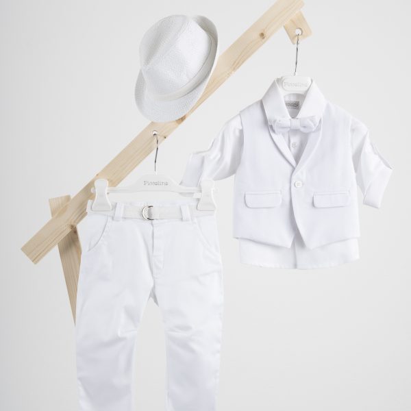 Βαπτιστικό κοστούμι Piccolino Ian σε χρώμα white