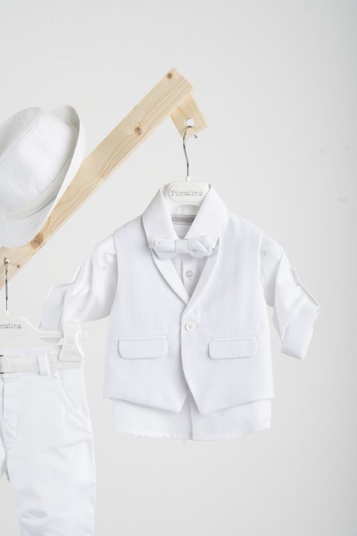Βαπτιστικό κοστούμι Piccolino Ian σε χρώμα white