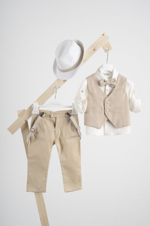 Βαπτιστικό κοστούμι Piccolino Bob σε χρώμα Beige