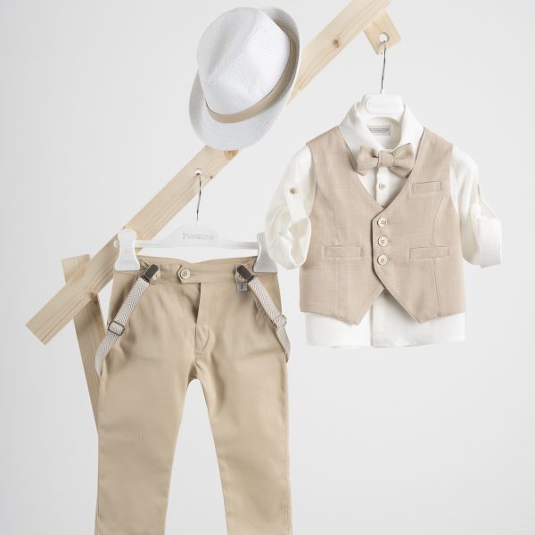 Βαπτιστικό κοστούμι Piccolino Bob σε χρώμα Beige