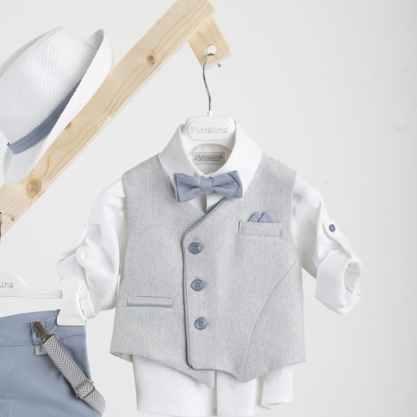 Βαπτιστικό κοστούμι Piccolino Gustavo σε χρώμα Light Blue
