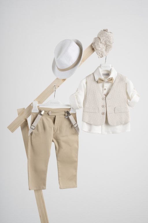 Πακέτο βάπτισης για αγόρι Piccolino Pablo beige