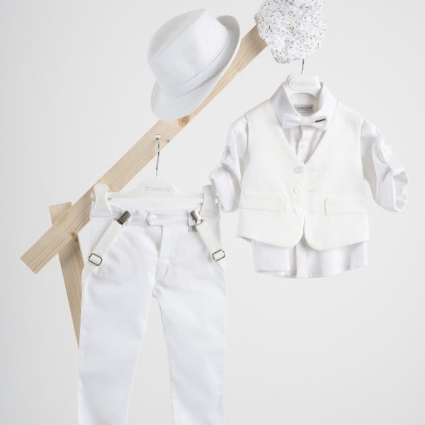 Βαπτιστικό κοστούμι Piccolino Pablo σε χρώμα White