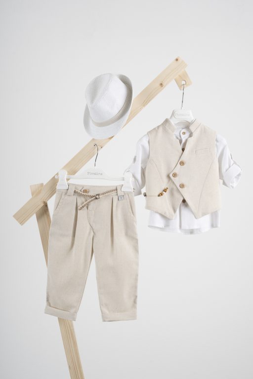 Πακέτο βάπτισης για αγόρι Piccolino Enrique beige