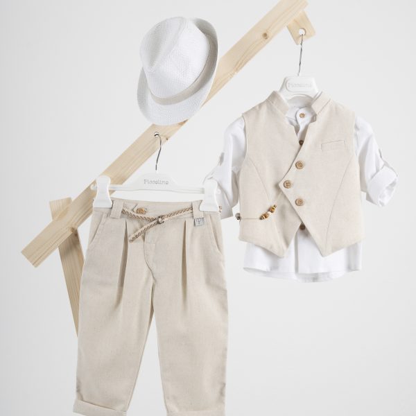 Πακέτο βάπτισης για αγόρι Piccolino Enrique beige