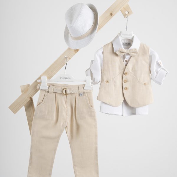 Βαπτιστικό κοστούμι Piccolino Rafael σε χρώμα Beige