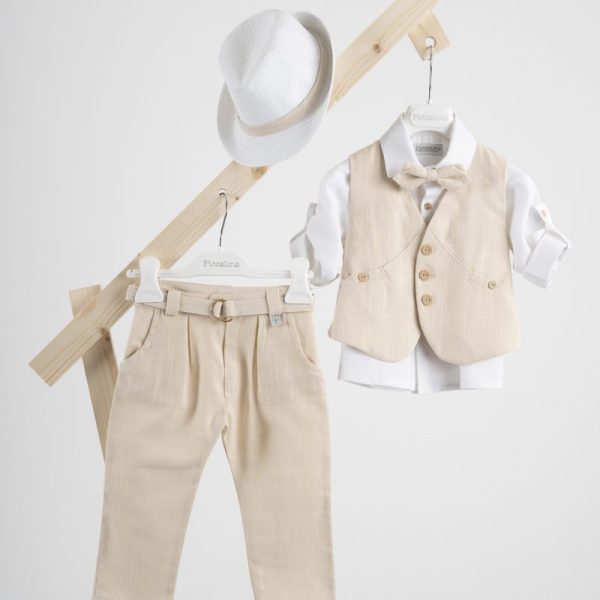 Βαπτιστικό κοστούμι Piccolino Rafael σε χρώμα Beige