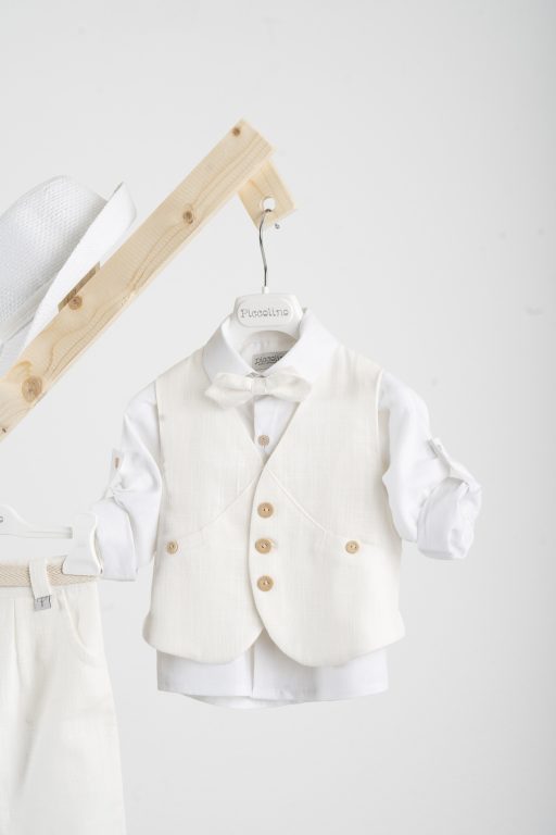 Βαπτιστικό κοστούμι Piccolino Rafael σε χρώμα Ivory