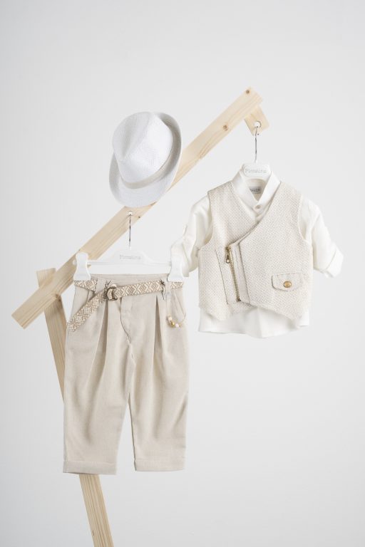 Πακέτο βάπτισης για αγόρι Piccolino Furilo beige