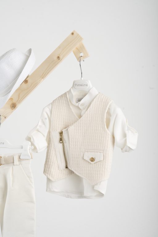 Βαπτιστικό κοστούμι Piccolino Furilo σε χρώμα Ivory