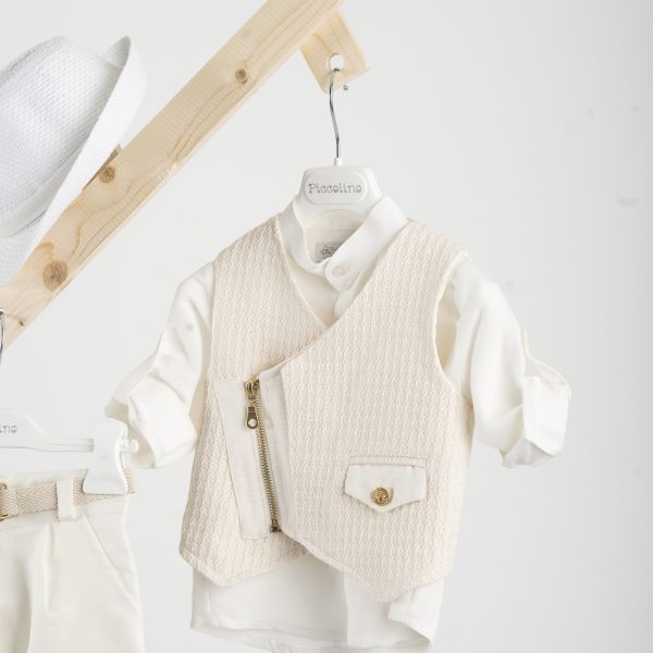 Βαπτιστικό κοστούμι Piccolino Furilo σε χρώμα Ivory