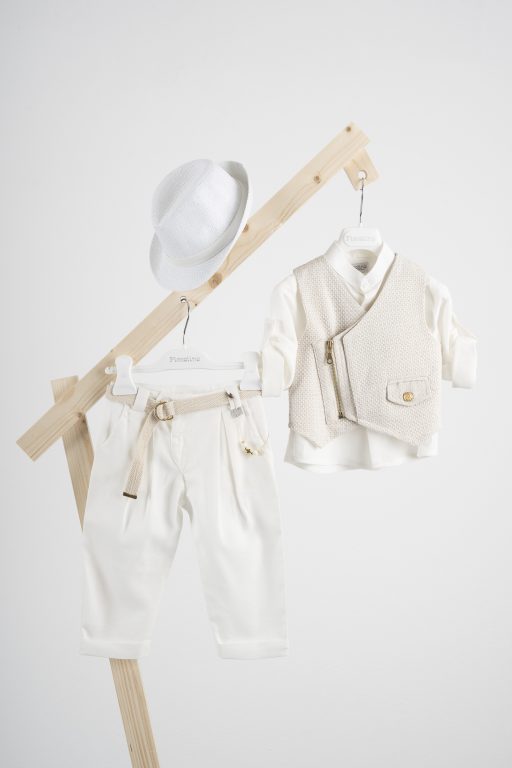 Βαπτιστικό κοστούμι Piccolino Furilo σε χρώμα Off White