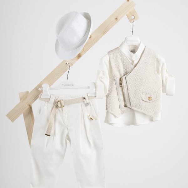 Βαπτιστικό κοστούμι Piccolino Furilo σε χρώμα Off White