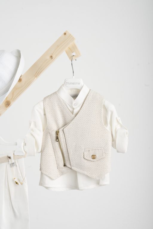 Βαπτιστικό κοστούμι Piccolino Furilo σε χρώμα Off White